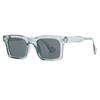 New retro square sunglasses, black high-end plain makeup fashion Hong Kong style UV-proof glasses R