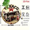 Vintage American Style Texaco Gas Station Metal Aluminum Sign Featuring Classic Truck And Fuel Pump Designs, Suitable for Garage