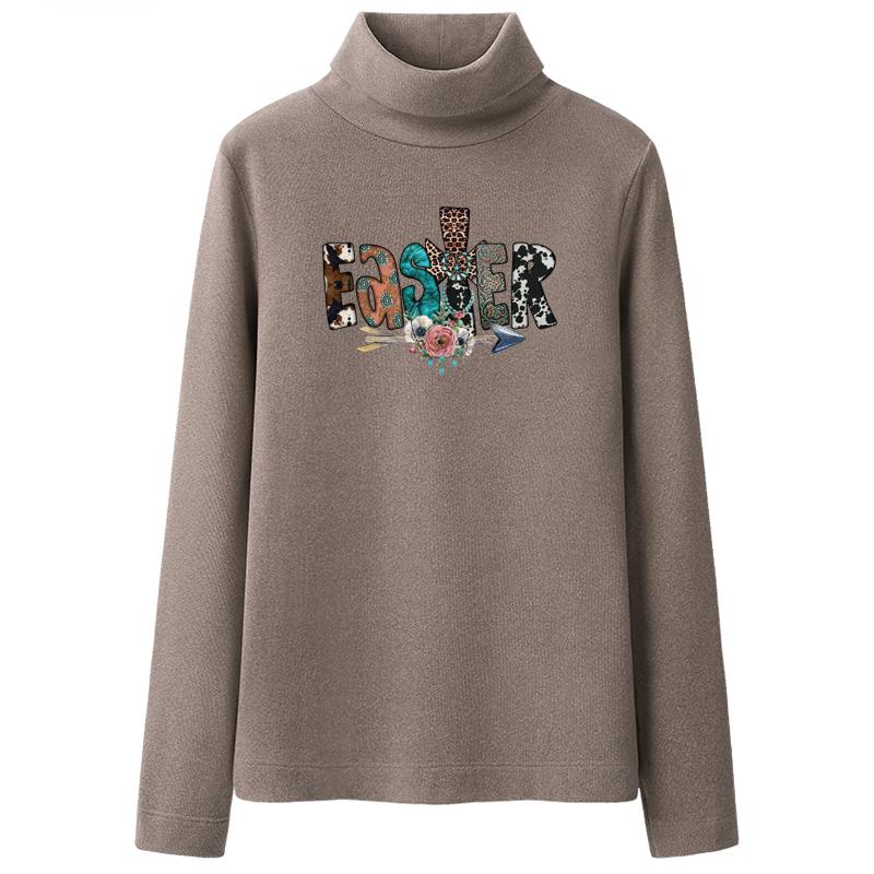 T-shirt Garment Hot Stamping Patch Handmade Transfers Eco-Friendly Happy Easter Clothing Stickers