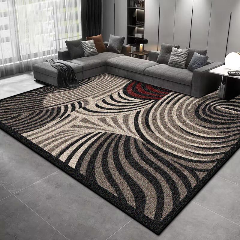 Moderner Abstrakter Dekorteppich in Großer Größe für Wohnzimmer Rutschfest Weich Couchtischmatte Leicht zu Reinigen Raumdekor Bereichsteppich