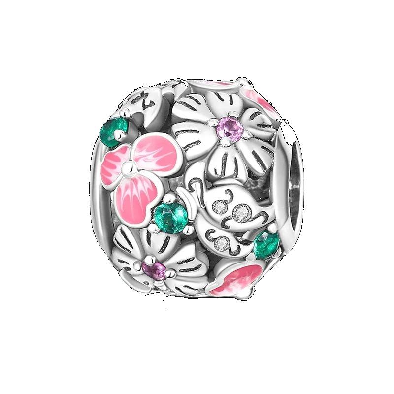 Fashion 925 Silver Colorful Butterfly Dragonfly Hummingbird Spring Series Charms Beads Fit 925 diy Bracelet Jewelry