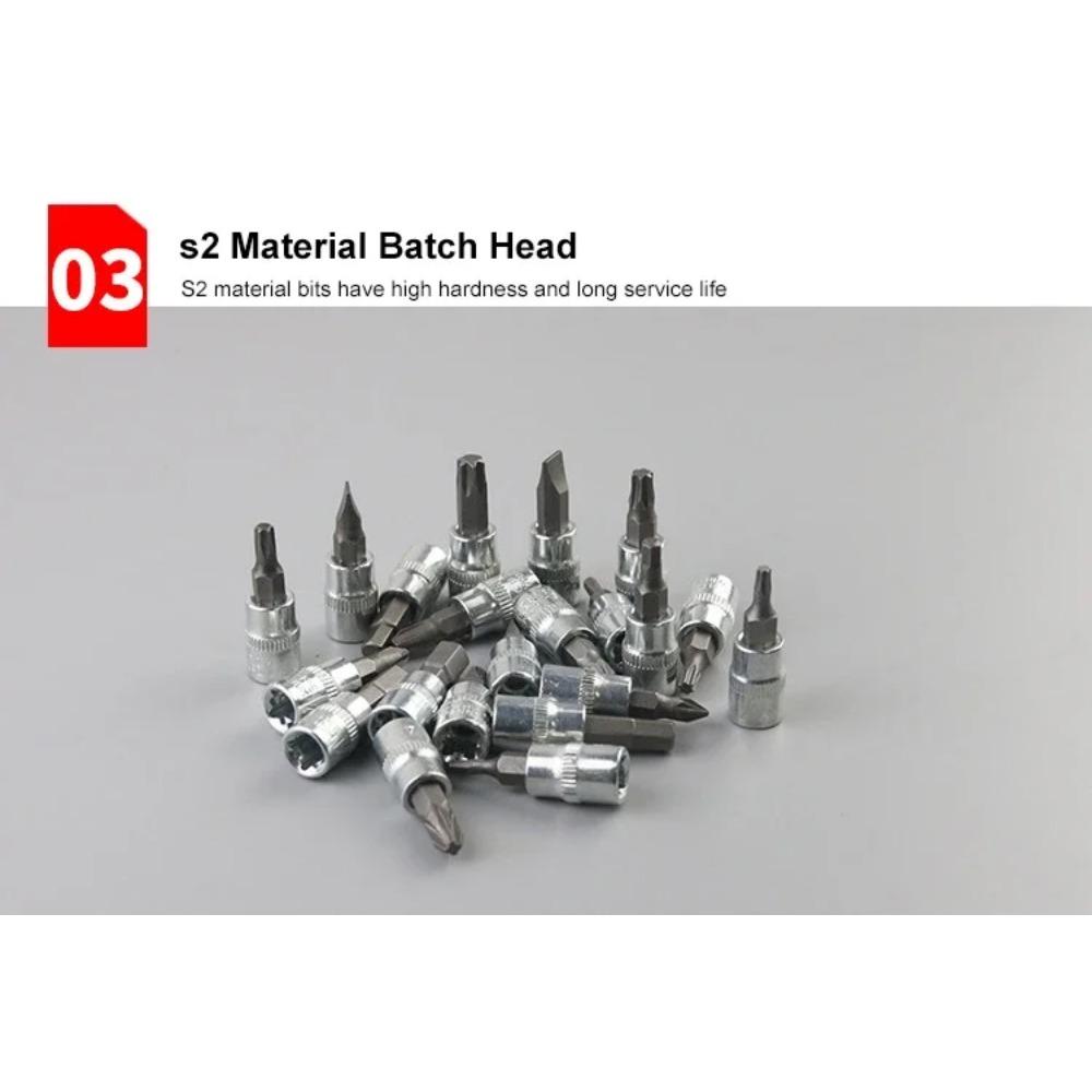 1 set de instrumente noi pentru repararea mașinii, 46/53 bucăți/set, set de prize de 1/4 inch, instrument de reparație auto, cheie dinamometrică cu clichet, set combinat de instrumente pentru repararea auto