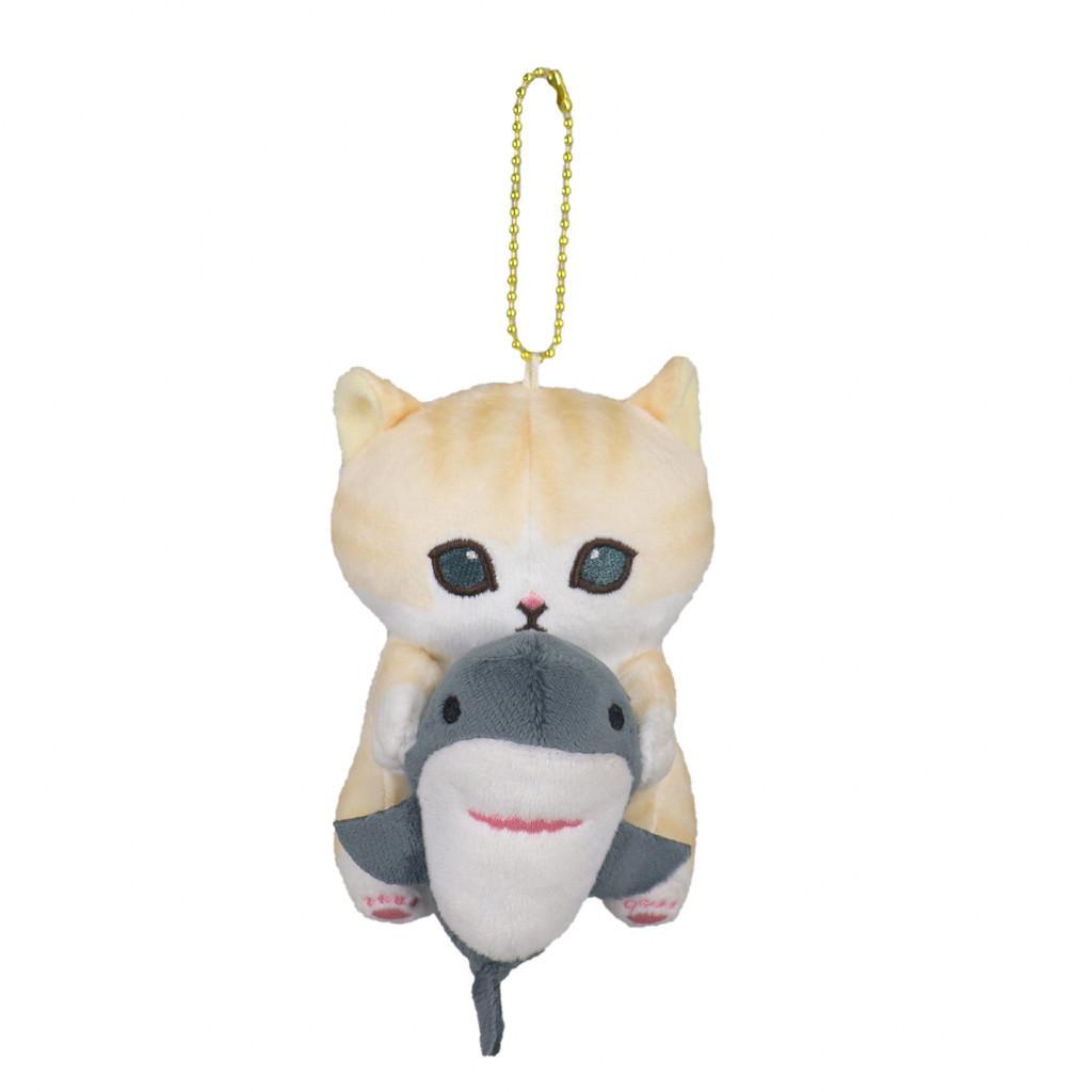 Adorable Shark Cat Plush Doll Cute Shrimp Cat Bag Pendant Soft Stuffed Animal Toy