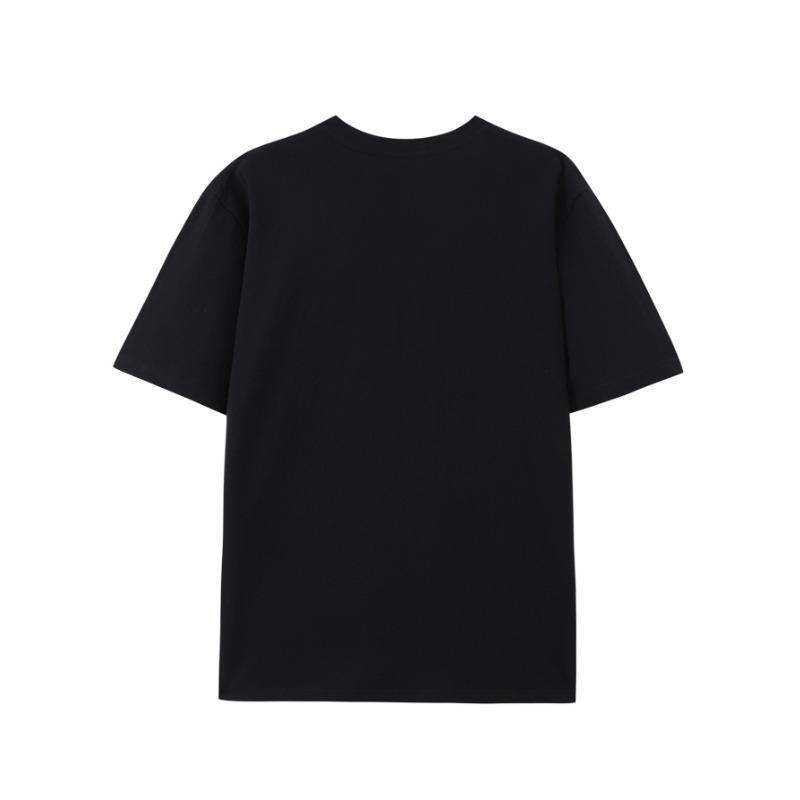European sizes Simple and fashionable Q-letter printed men's round neck short sleeved T-shirt, comfortable and breathable casual sports top