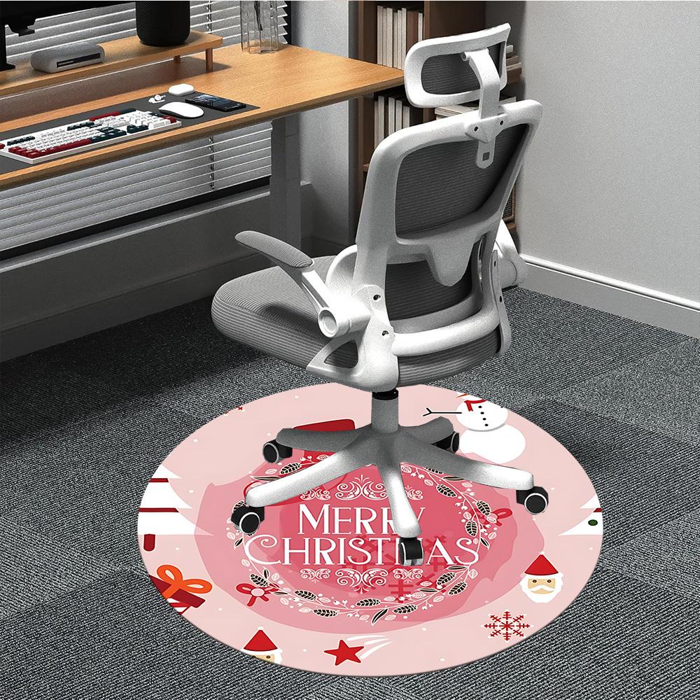 

1pc Christmas ornament Office Round Rug, Non-slip, Soft and Durable Office Rug for Interior Decoration, Perfect for Office, Beautiful Decoration yy260 80cm by 80cm