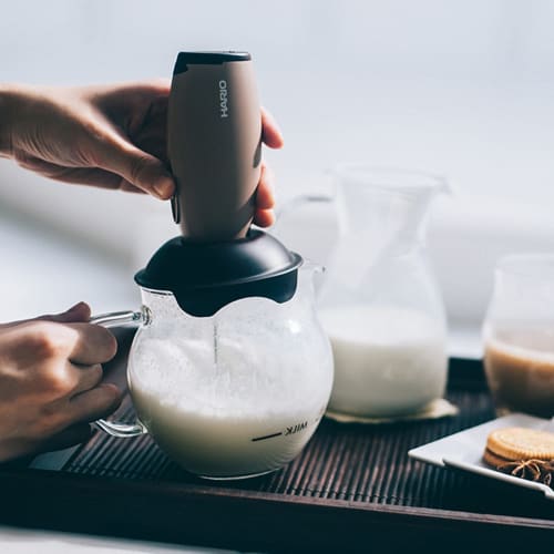 HARIO Creamer Cute Whisk Milk Foamer Brown Present Gift Present CQT-45BR