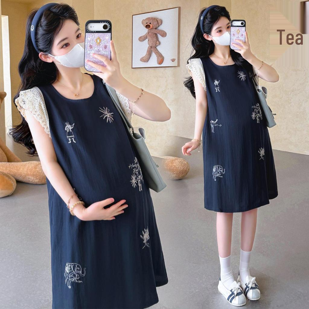 2026 Summer Maternity Dress: Breathable, Loose-Fit, Round Neck