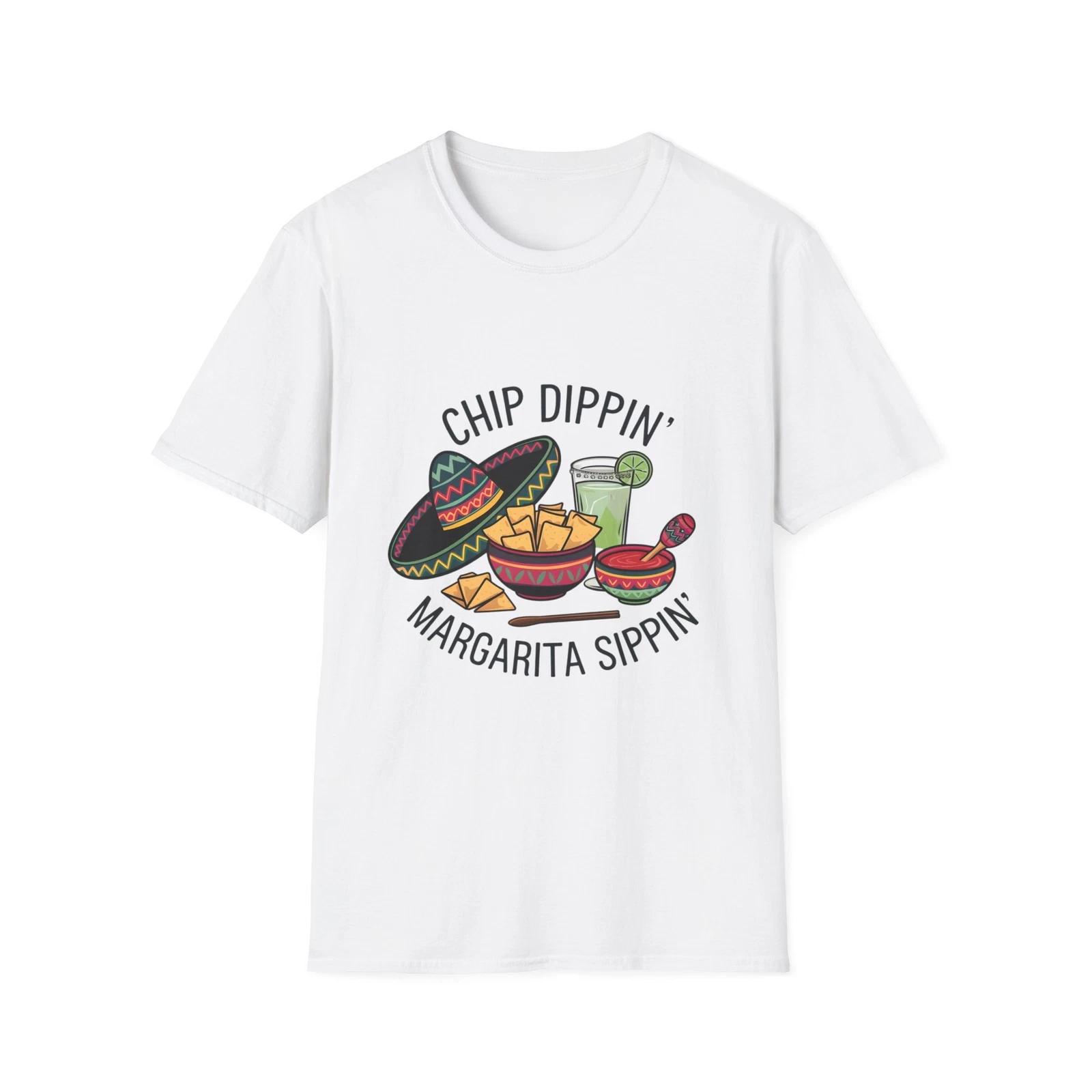 

Fun Margarita Theme T-Shirt | Chip Dippin Design, Summer Shirt, Party Wear, 3XL