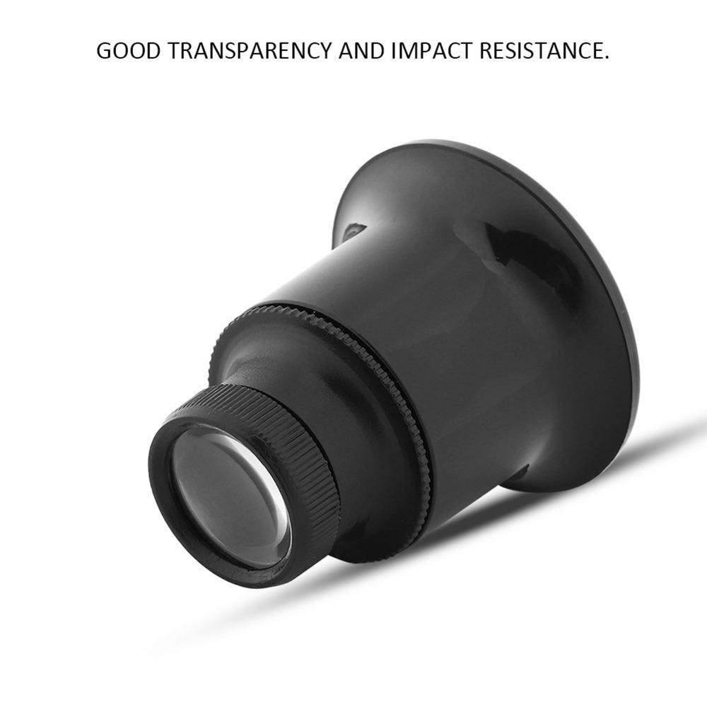Plastic Shell Eye Magnifier Loupe Black Color Magnifier Lens Portable Jeweler Loupe  Jeweler Work