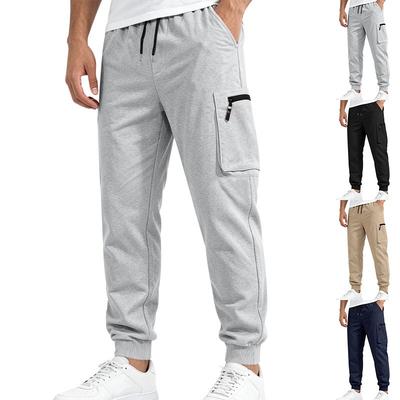 Herren S Übergröße Freizeit Sport Cargo Hose Bündchen Mehrere Taschen