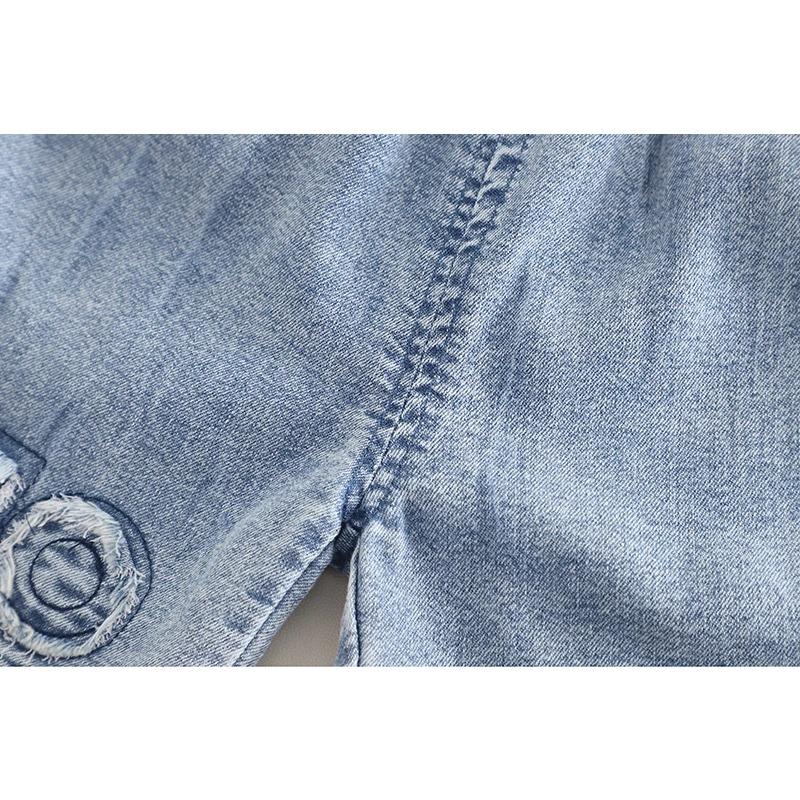 Children Cotton Clothes Summer Boy Causal Denim T Shirt Short Set Infant Kid Fashion Toddler Tracksuit