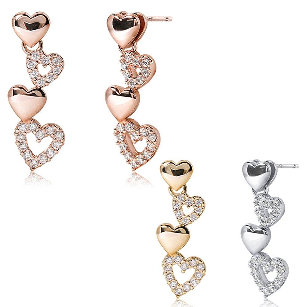 14K G.F. Mayni Heart Drop Earrings Ea3094