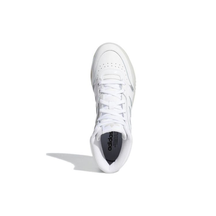 Adidas Originals Drop Step Synthetic Leather Durable Breathable Mid-Top Sneakers Unisex Sneakers White EF7140