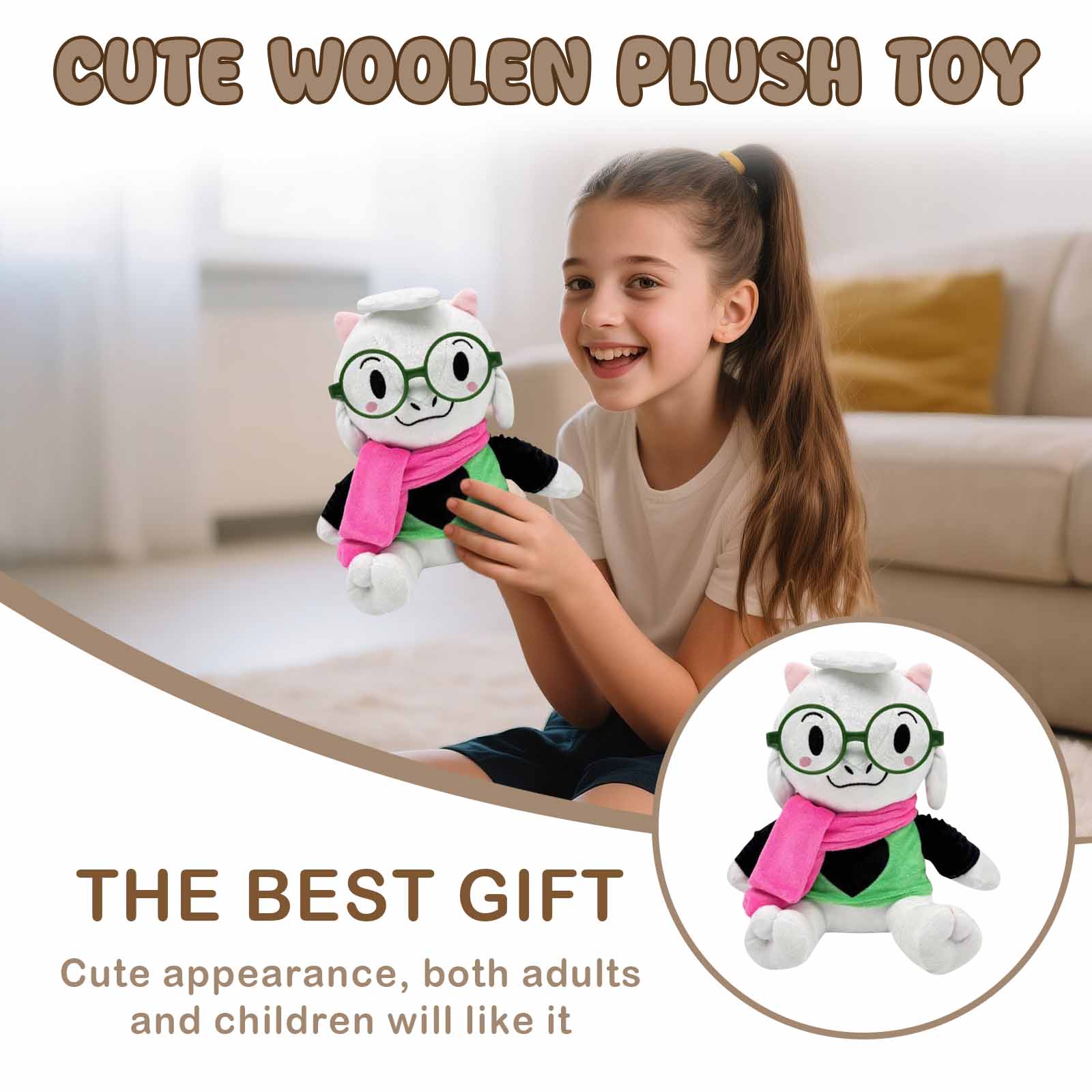 

Плюшевая кукла, Игрушка в подарок, Мультфильм, Детская тряпичная кукла, Детская подарочная подушка(Нет стандарта) One Size