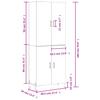 Highboard White 69.5 x 34 x 180 cm Particleboard