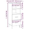 VidaXL Buffet Smoked Oak 34.5x34x90 Cm Engineered Wood 828689