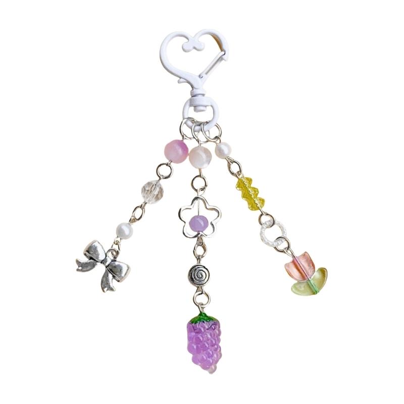 Acrylic Phone Strap Lanyard Accessory Delicate Flower Phone Charm Straps Acrylic Decoration for Phone Bag Key Purse 1