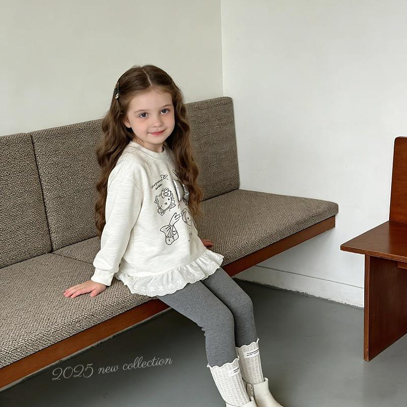 2025 Mädchen Frühling-Herbst Hoodie & Schleifen-Spitzen-Patchwork-Set