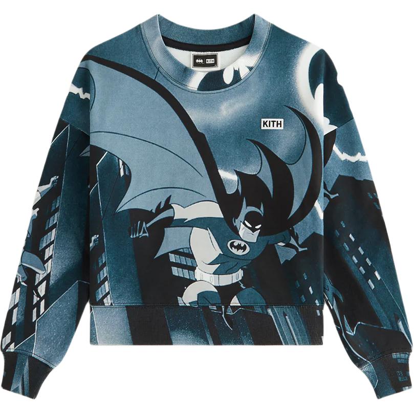 Kith Kids x Batman And Robin Nelson Crewneck Black Kids Tops Multi-Color KHK030722-001