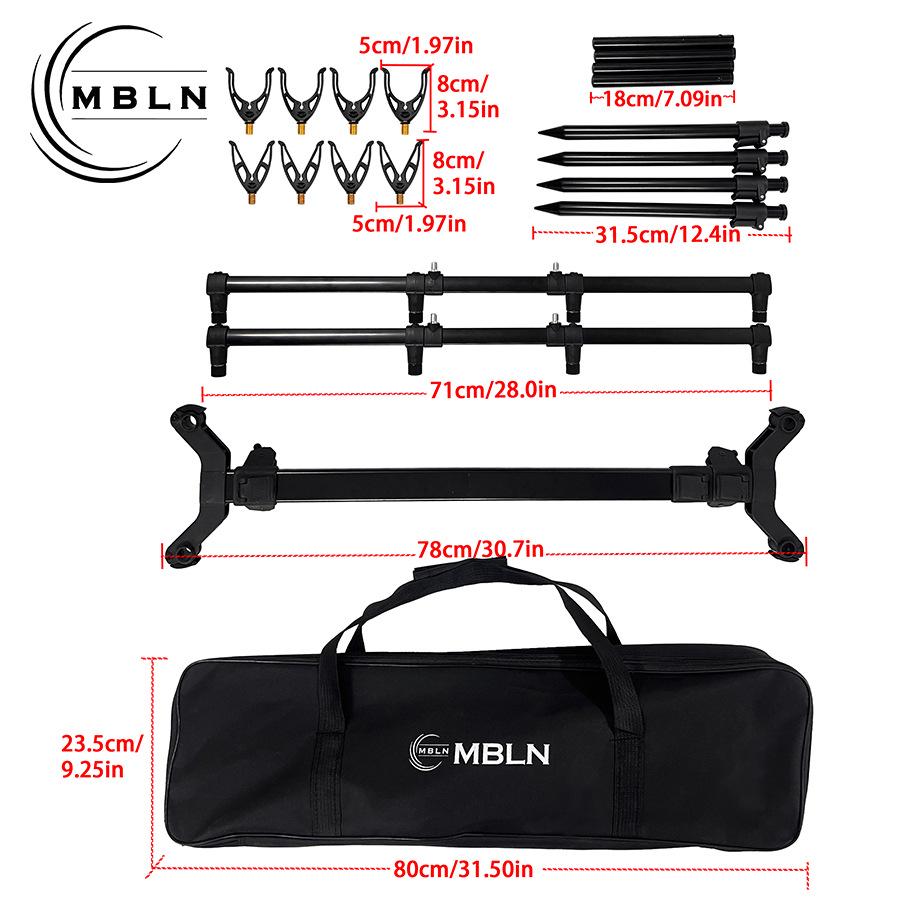 MBLN4 Adjustable Folding Aluminum Carp Fishing Rod Holder