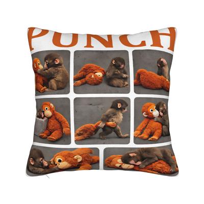 Punch Monkey Pillow Case Vintage Pillow Cover Soft Pillowcases For Sofa Home Decor