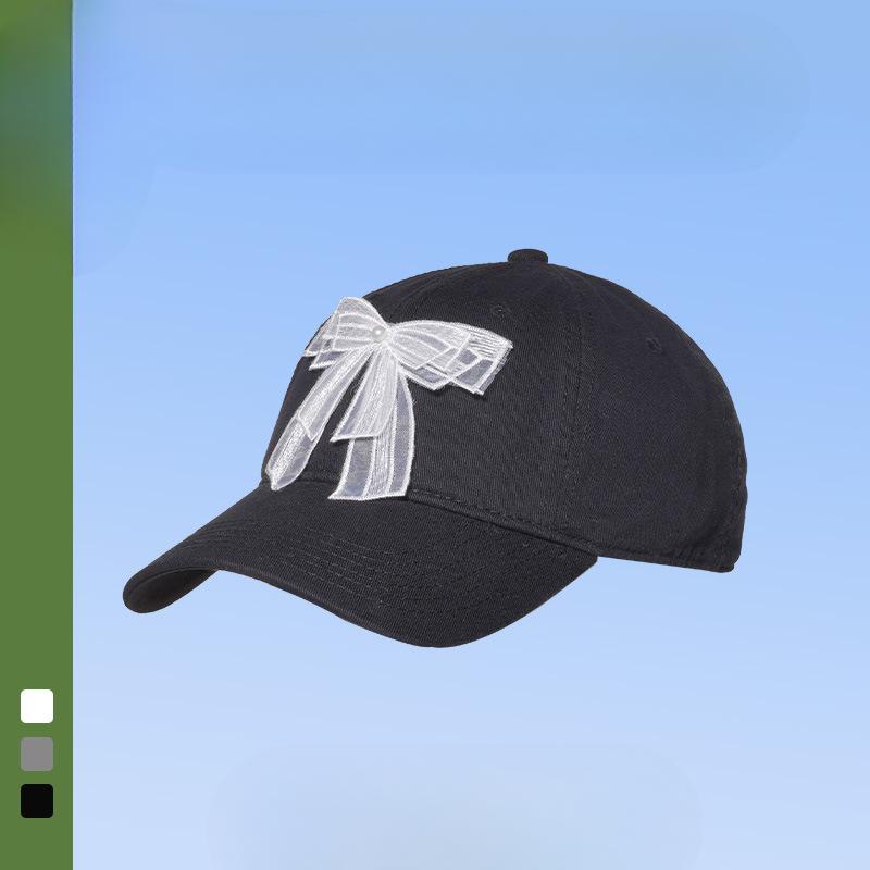 

Женская бейсболка с бантом, свежая и милая, бейсболка с лентой Органья, для путешествий на открытом воздухе, из чистого хлопка, шляпа для защиты от солнца (58cm)