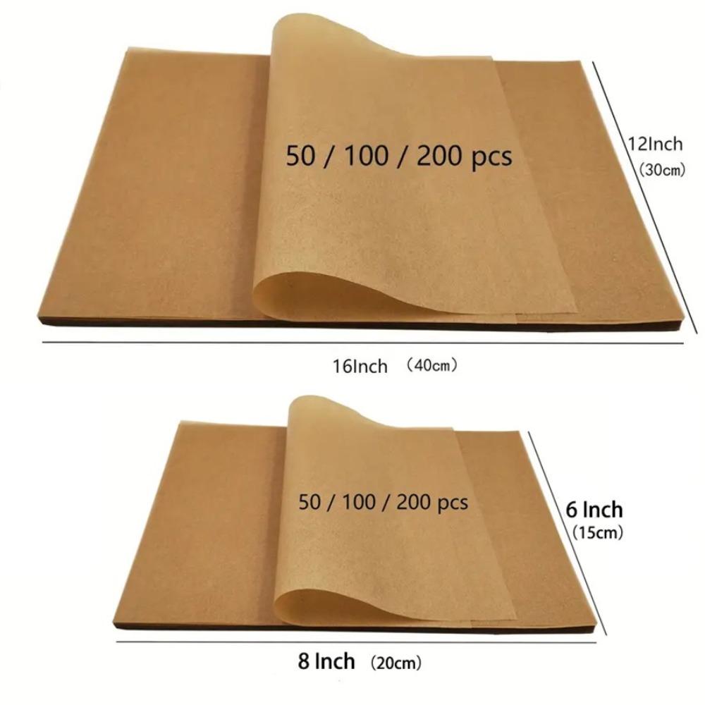 50/200PCS Anti-oil Baking Paper Suitable Baking Non-stick Parchment High Quality BBQ Paper  Kitchen