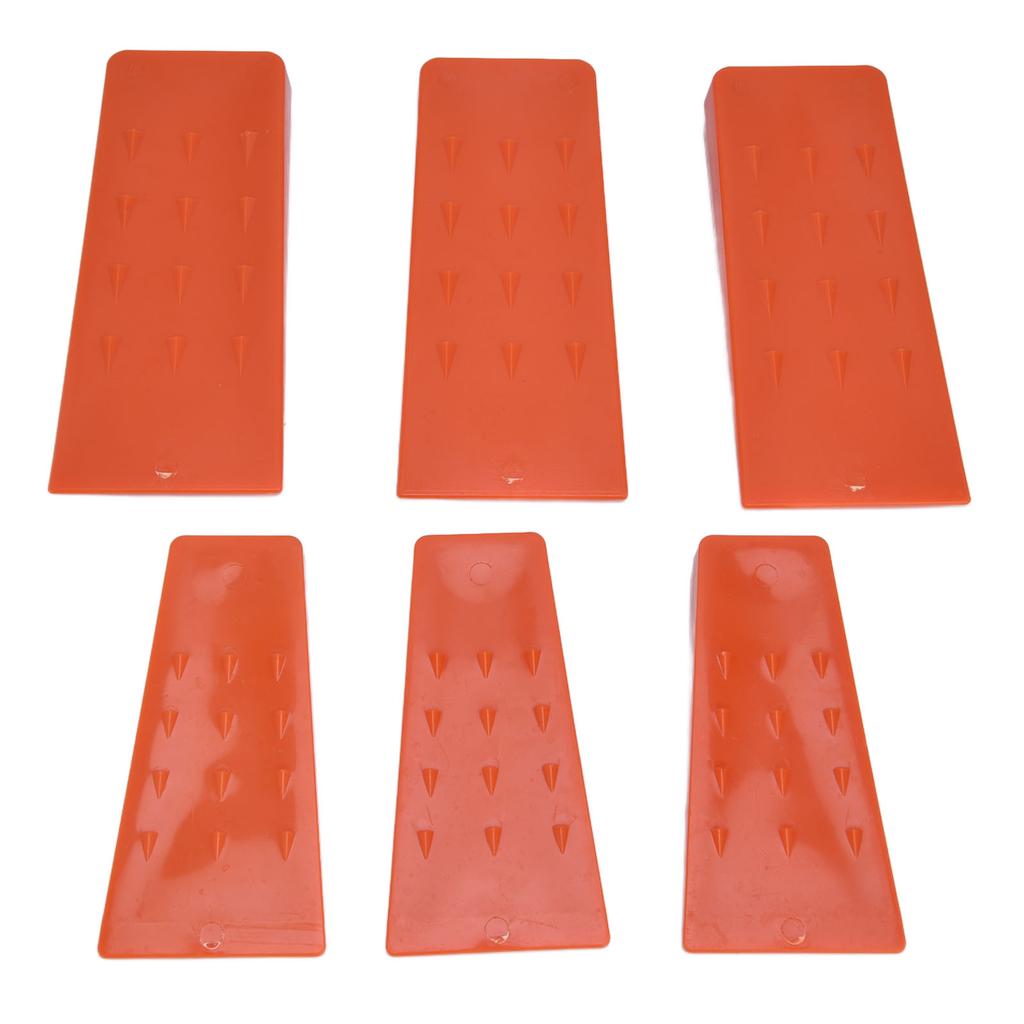 6pcs Chainsaw Wedges Increasing Friction Red Durable Plastic Tree Cutting Supplies for Woodworking