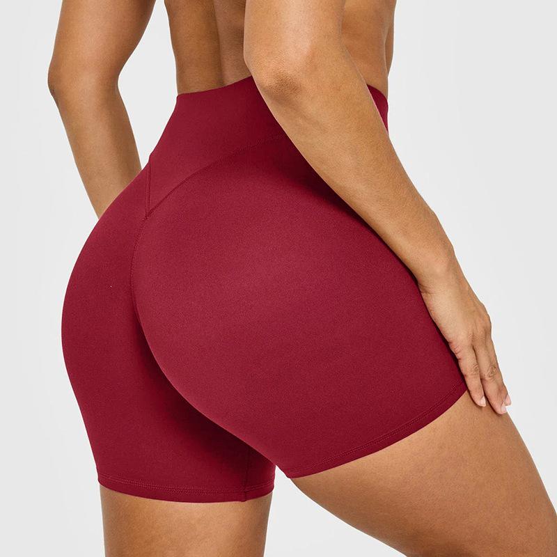 European & Asian Peach Hip Yoga Sports Shorts: High Waist, Slimming, Outdoor Cycling