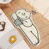 Cute Furry Rug Cartoon Cat Kid Carpet For Bedroom Non -Slip Bedside Area Rug Cute Soft Floor Mat For Living Room Table Mat Decor