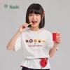 Kids' Pure Cotton Food Embroidery Short Sleeve T-Shirt