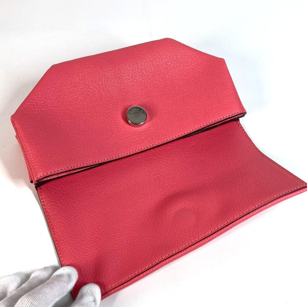 Hermes Opry Clutch Tasche Beutel Klappe Clutch Tasche Chevre Rose azare pink