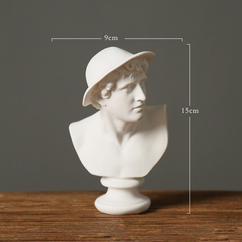 15CM Resin Statue Retro Greek Mythology Sculpture Figurine Ornament Home Office Art Decoration