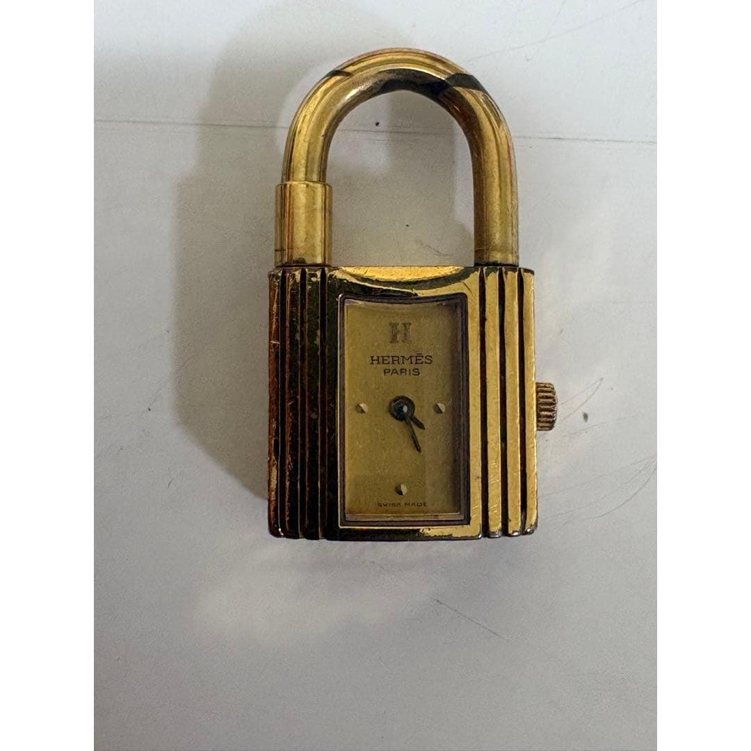 Used HERMES Kelly watch gold color body