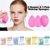 12-Piece Makeup Powder Puff Set in Multiple Colors, Soft and Gentle on Skin for Daily Beauty Application