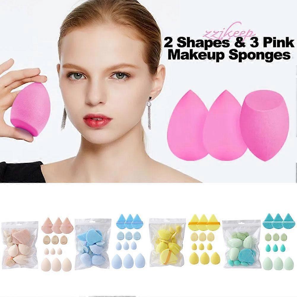 12-Piece Makeup Powder Puff Set in Multiple Colors, Soft and Gentle on Skin for Daily Beauty Application
