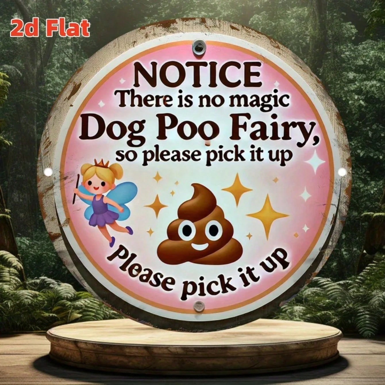 Vintage Dog Litter Fairy Tale Metal Tin Sign Girl Wall Plaque 20x20 разноцветный