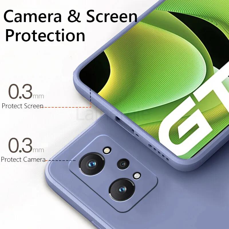 For Realme GT Neo 2 3 3T Case ShockProof Liquid Silicone Soft Cover On For Realme GT2 Pro Neo2 Neo 2T 5G Phone Case Coque Shell