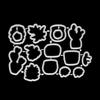 Cactus Silicone Stamp Set, Transparent Clear Stamp & Metal Cutting Dies for Card Making, Scrapbooking, Journaling, DIY Craft Kit