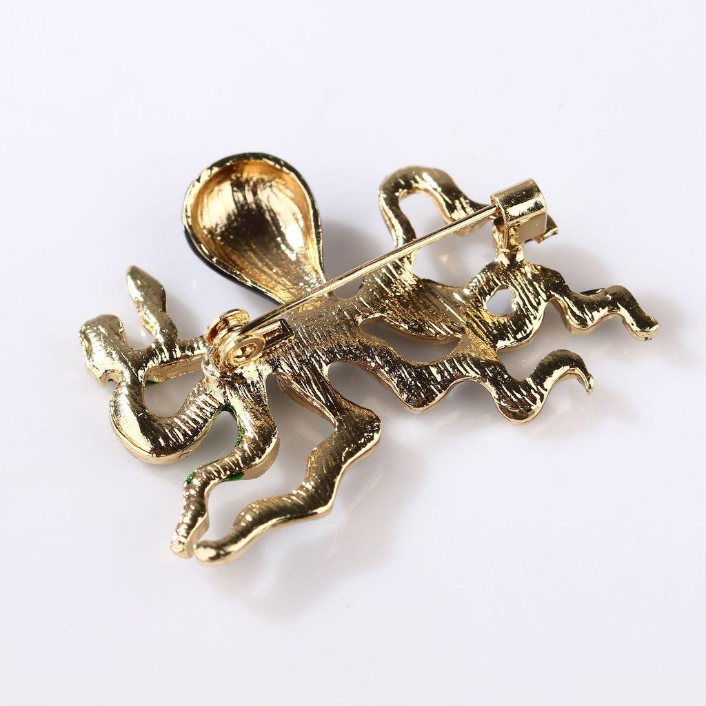 Animal Octopus Brooch Alloy Pin Accessory For Fashionable Men And Women
