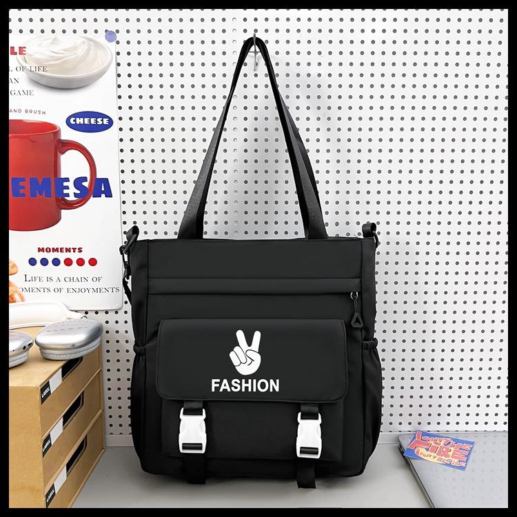 Schoolbag Korean version ins new high-value niche design letter satchel couple light travel to work make-up class messenger bag