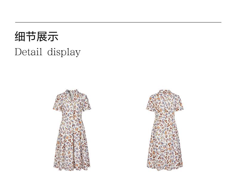 JUZUI Retro Countryside Floral 100% Cotton Dress for Women 2025 Summer Collection