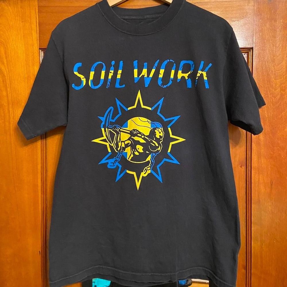 Vtg Soilwork Swedish Death Metal Band Cotton Black All Size Unisex Shirt KN144 Unisex T-Shirt M