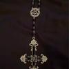 Stylish Cross And Star Pendant Necklace With Electroplated Alloy For Casual Fashion