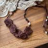 Rose Bohemian Floral Waist Rope Hair Accessories Ethnic Style Bead Waist Belt  Versatile