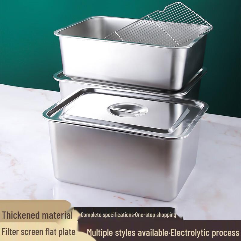 LIGIA Stainless Steel Rectangular Kitchen Basin & Lid