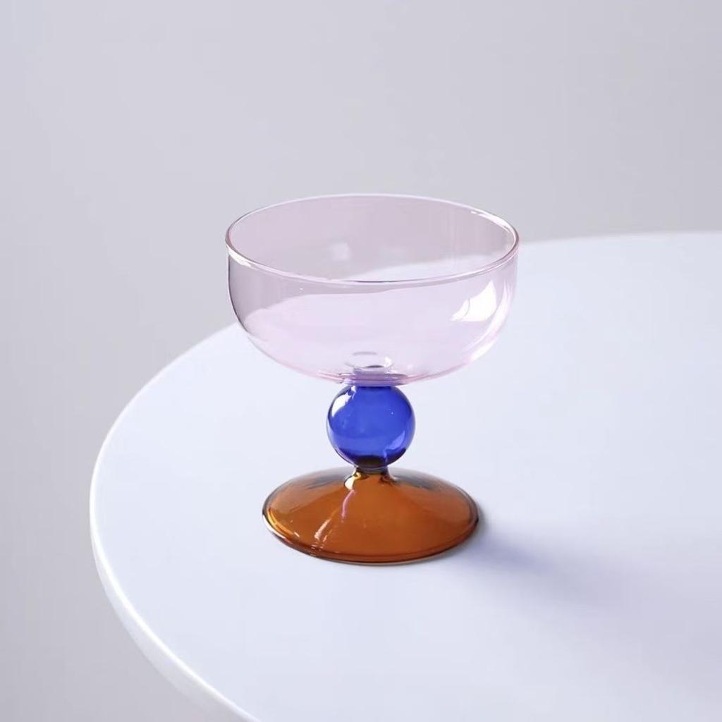 Colorful Glass Bowls Icecream Glass Bowls Creative Kitchen Salad Soup Container Tableware Soup Fruit Bowls Dining Utensils Gifts