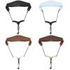 Verstellbarer Nackengurt Saxophon-Harness Leder Gepolstert Modeleder Saxophongurt für Tenor-/Alt-/Sopransaxophone Himmelblau