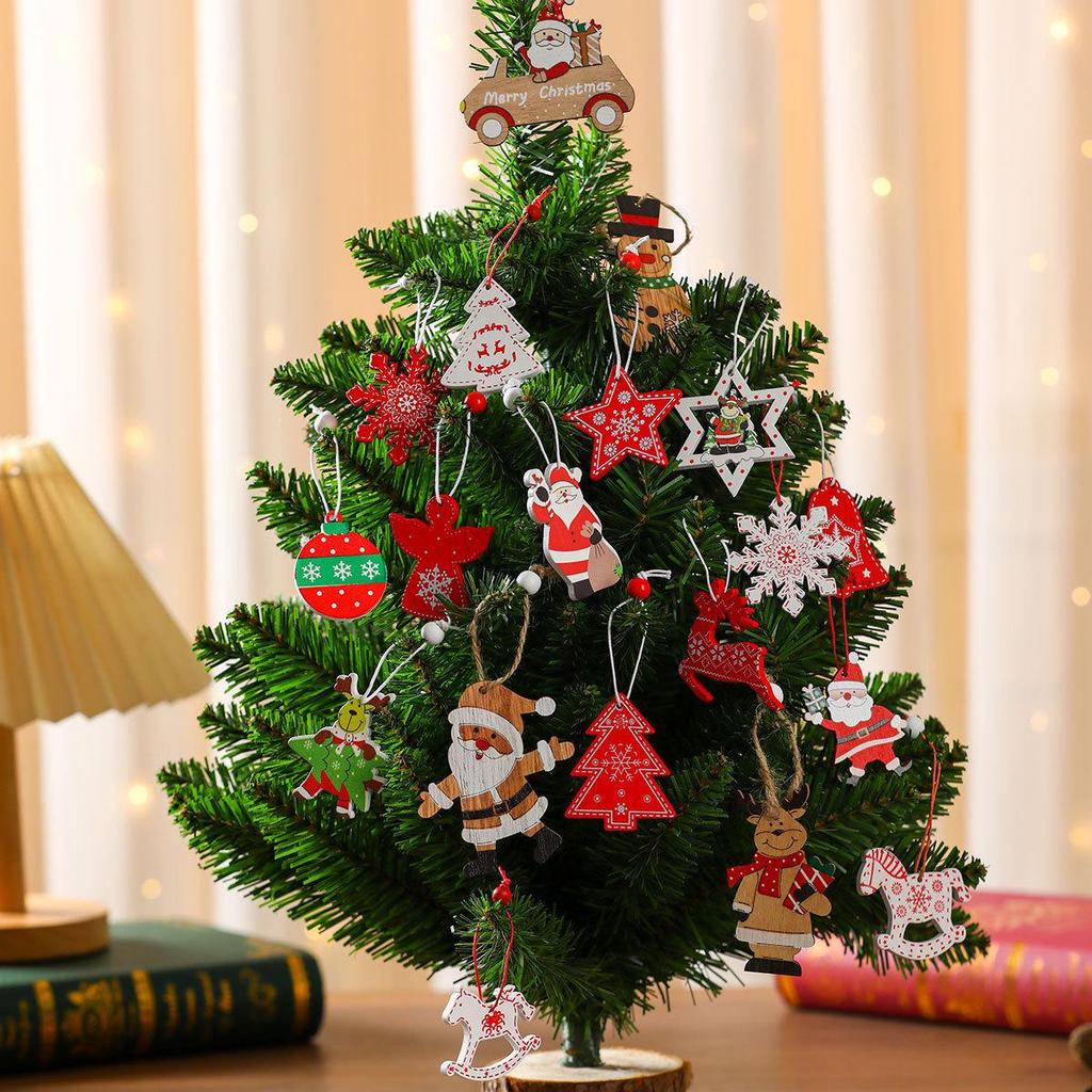 Prachtige Houten Kerstversieringen Doos: Kerstboomversieringen & Kleine Cadeautjes
