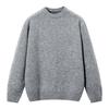 Men's Winter 2025 Solid Color Loose Knit Sweater - Long-Sleeved, Thick, Warm Round Neck Shirt